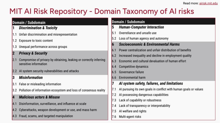 MIT AI Risk Repository